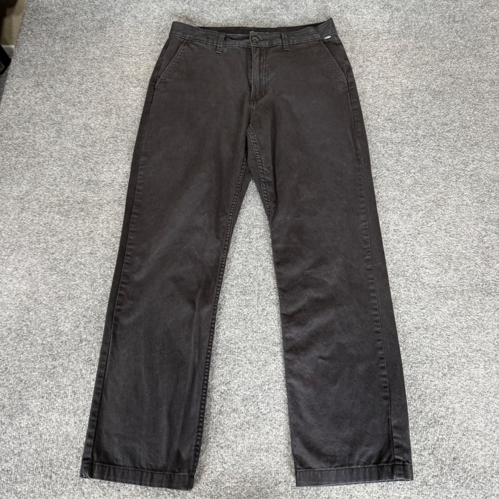 Vans Mens Relaxed Fit Chino Pants Black Cotton 31x29‎ Skate Casual Streetwear